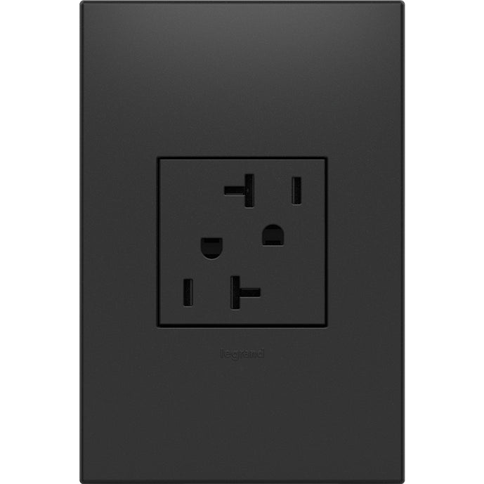 Legrand - ARTR202G4 - 20A Dual Tamper-Resistant Outlet - adorne - Graphite