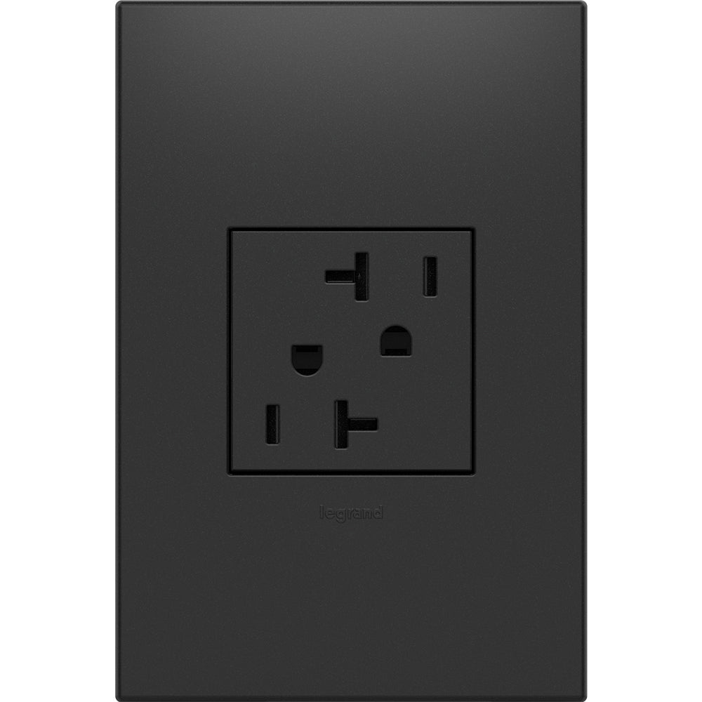 Legrand - ARTR202G4 - 20A Dual Tamper-Resistant Outlet - adorne - Graphite