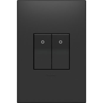 Legrand - ASPD1531G277 - 277V Paddle Switch, Half-Size with Microban - adorne - Graphite