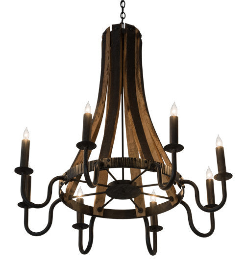 2nd Avenue - 46393-41 - Eight Light Chandelier - Barrel Stave - Costello Black