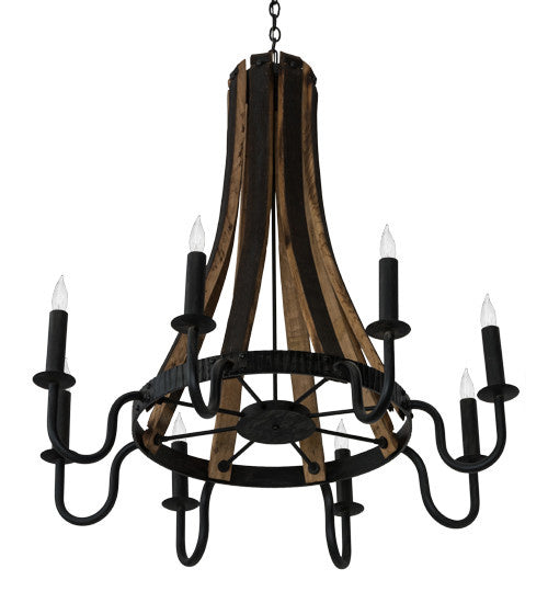 2nd Avenue - 46393-41 - Eight Light Chandelier - Barrel Stave - Costello Black