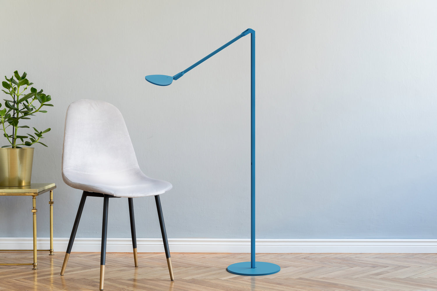 Koncept - SPY-W-MPB-USB-FLR - LED Floor Lamp - Splitty - Matte Pacific Blue