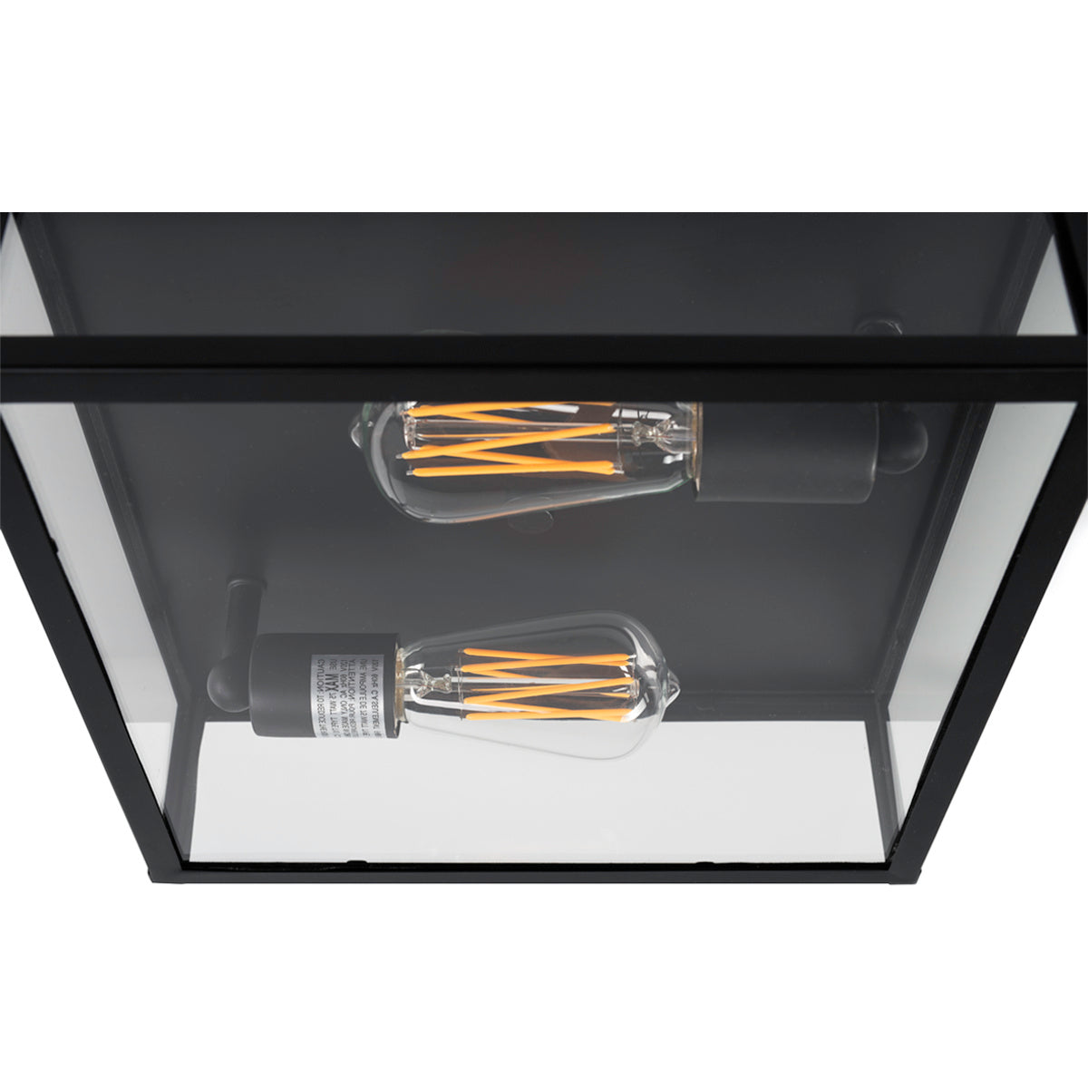 Norwell Lighting - 1184-MB-CL - Two Light Outdoor Flush Mount - Capture - Matte Black