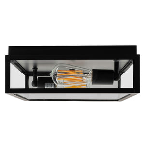 Norwell Lighting - 1184-MB-CL - Two Light Outdoor Flush Mount - Capture - Matte Black