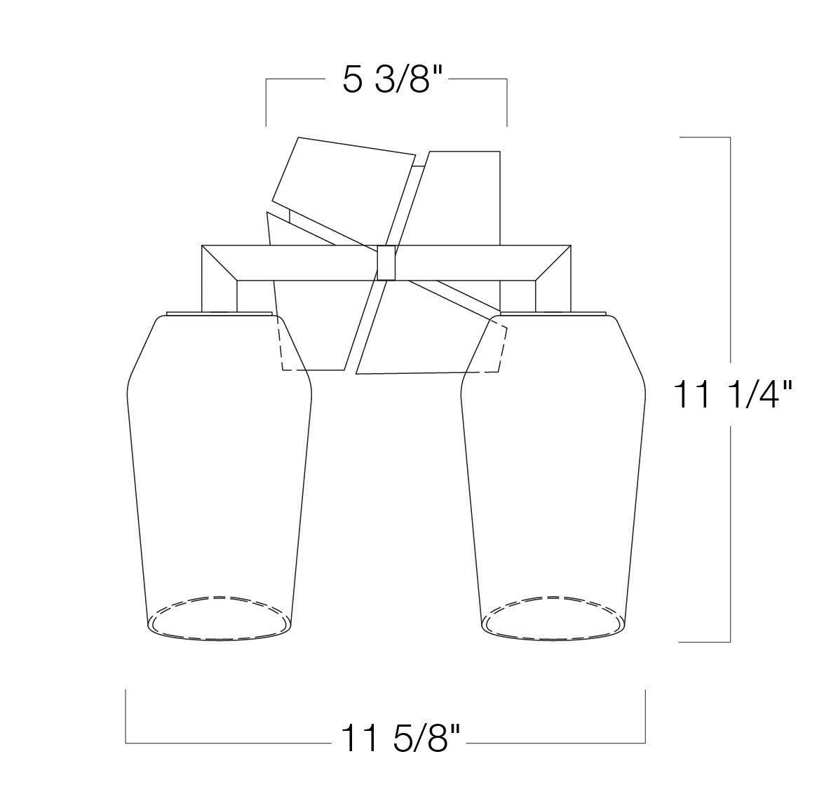 Norwell Lighting - 8162-CH-CL - Two Light Wall Sconce - Gaia - Chrome