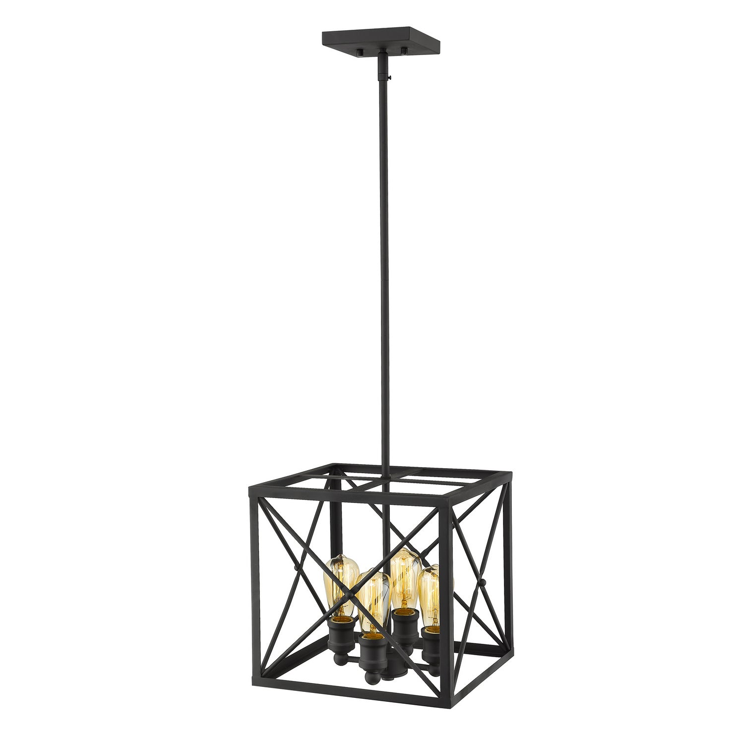 Acclaim Lighting - IN21121BK - Four Light Pendant - Brooklyn - Matte Black