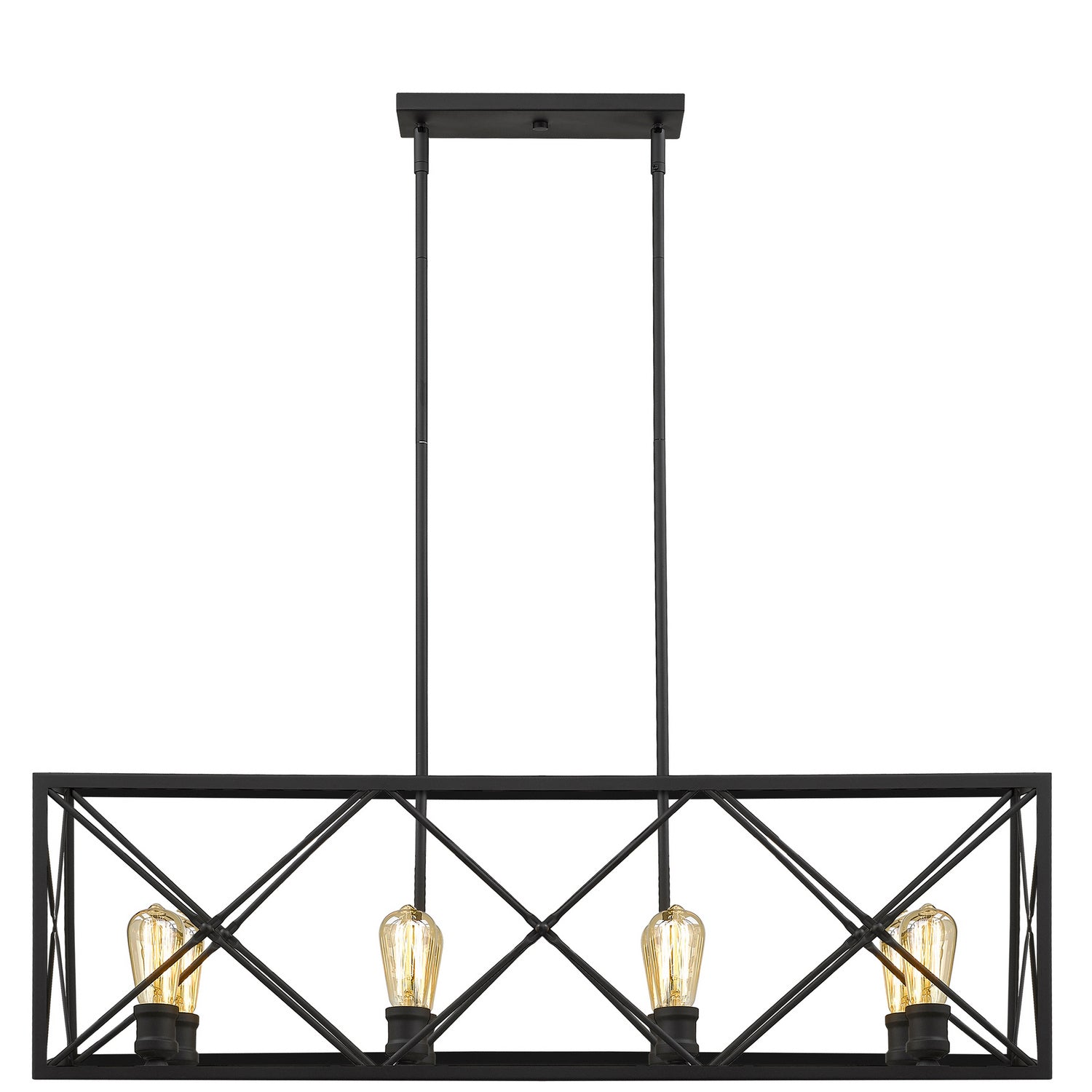 Acclaim Lighting - IN21123BK - Eight Light Island Pendant - Brooklyn - Matte Black