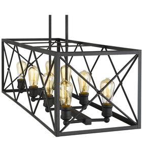 Acclaim Lighting - IN21123BK - Eight Light Island Pendant - Brooklyn - Matte Black