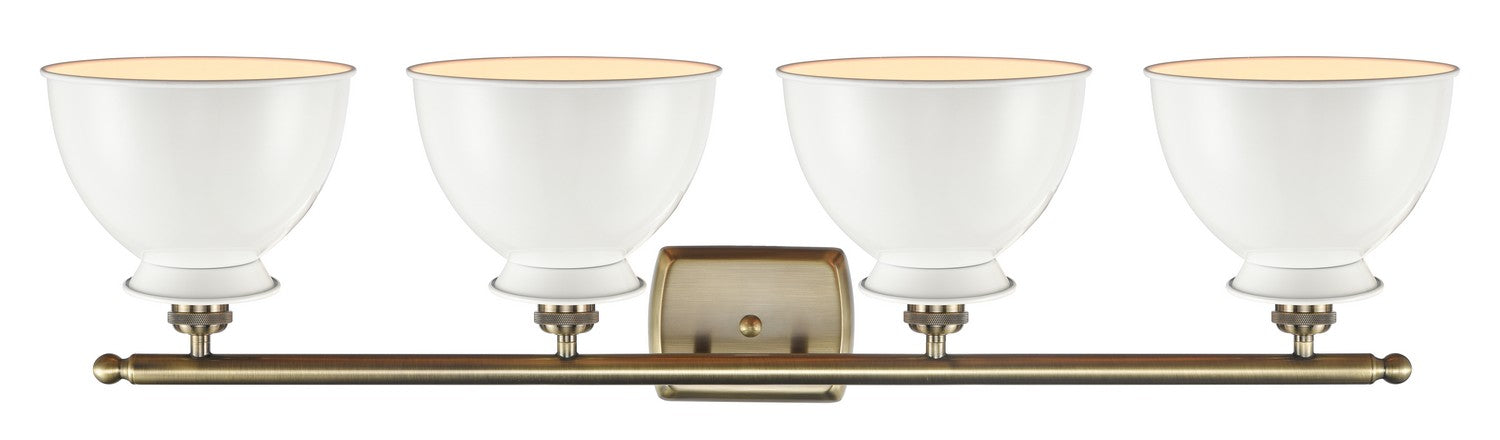 Innovations - 516-4W-AB-M14-W - Four Light Bath Vanity - Ballston - Antique Brass