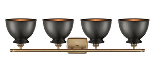 Innovations - 516-4W-BB-M14-BK - Four Light Bath Vanity - Ballston - Brushed Brass