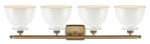 Innovations - 516-4W-BB-M14-W - Four Light Bath Vanity - Ballston - Brushed Brass