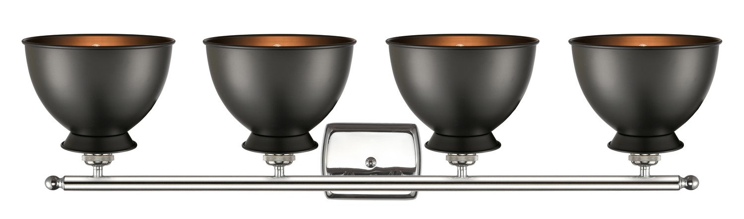 Innovations - 516-4W-PN-M14-BK - Four Light Bath Vanity - Ballston - Polished Nickel