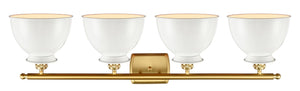 Innovations - 516-4W-SG-M14-W - Four Light Bath Vanity - Ballston - Satin Gold