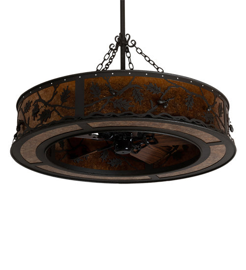 Meyda Tiffany - 227403 - Eight Light Chandel-Air - Oak Leaf & Acorn - Oil Rubbed Bronze