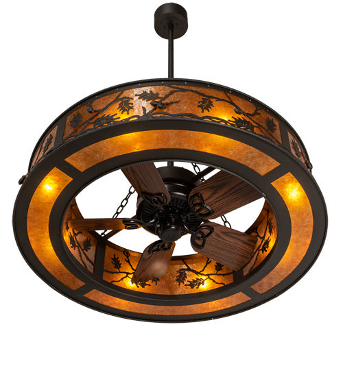 Meyda Tiffany - 227403 - Eight Light Chandel-Air - Oak Leaf & Acorn - Oil Rubbed Bronze