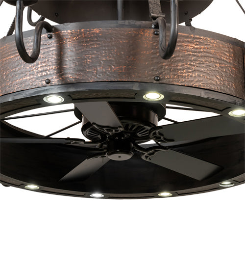 Meyda Tiffany - 227743 - LED Chandel-Air - Costello - Costello Black And Blackened Copper