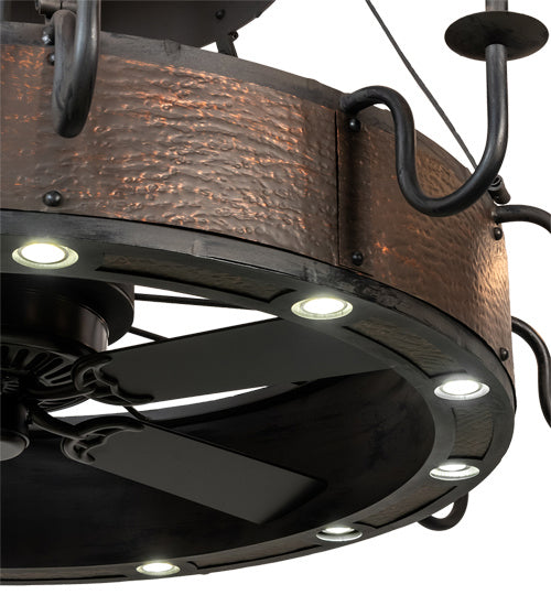 Meyda Tiffany - 227743 - LED Chandel-Air - Costello - Costello Black And Blackened Copper