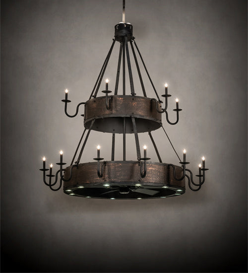 Meyda Tiffany - 227743 - LED Chandel-Air - Costello - Costello Black And Blackened Copper