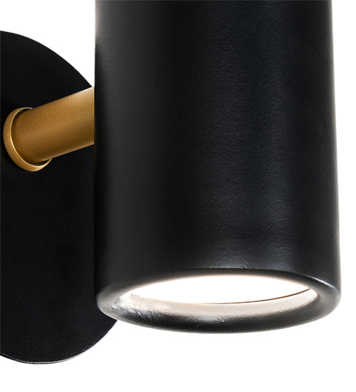 Meyda Tiffany - 227971 - LED Wall Sconce - Kellen - Flat Black And Goldtastic