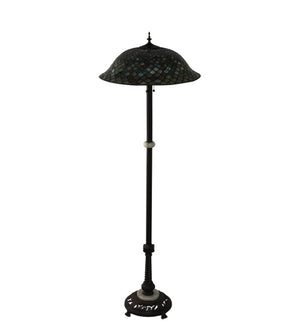 Meyda Tiffany - 229070 - Three Light Floor Lamp - Fishscale - Mahogany Bronze