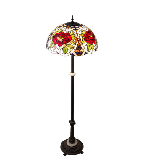 Meyda Tiffany - 230195 - Three Light Floor Lamp - Renaissance Rose