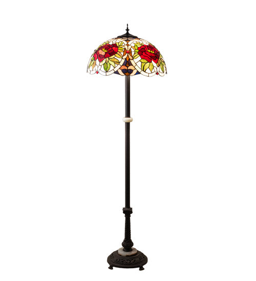 Meyda Tiffany - 230195 - Three Light Floor Lamp - Renaissance Rose