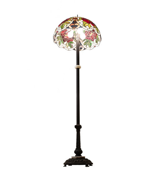 Meyda Tiffany - 230195 - Three Light Floor Lamp - Renaissance Rose