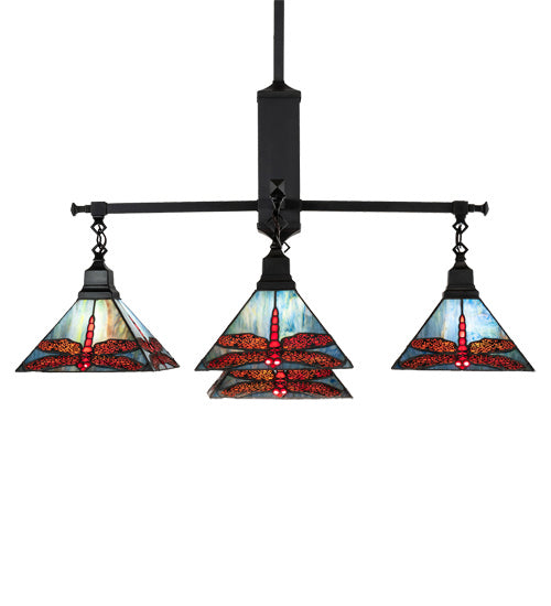 Meyda Tiffany - 230380 - Five Light Chandelier - Prairie Dragonfly - Craftsman Brown