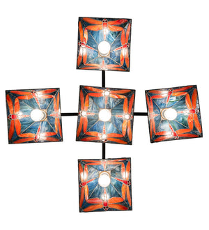 Meyda Tiffany - 230380 - Five Light Chandelier - Prairie Dragonfly - Craftsman Brown