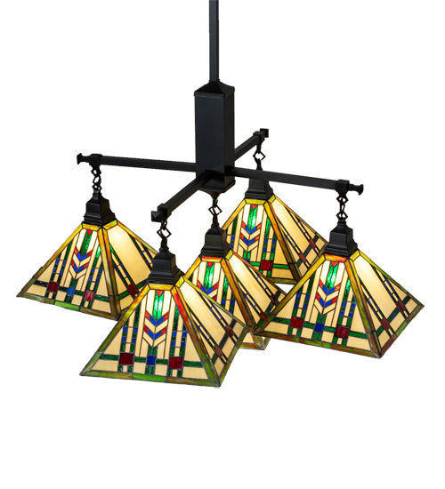 Meyda Tiffany - 231684 - Five Light Chandelier - Prairie Wheat - Craftsman Brown