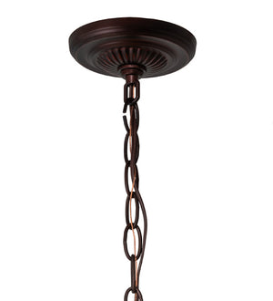 Meyda Tiffany - 46583 - Three Light Pendant - Tiffany Rosebush - Mahogany Bronze