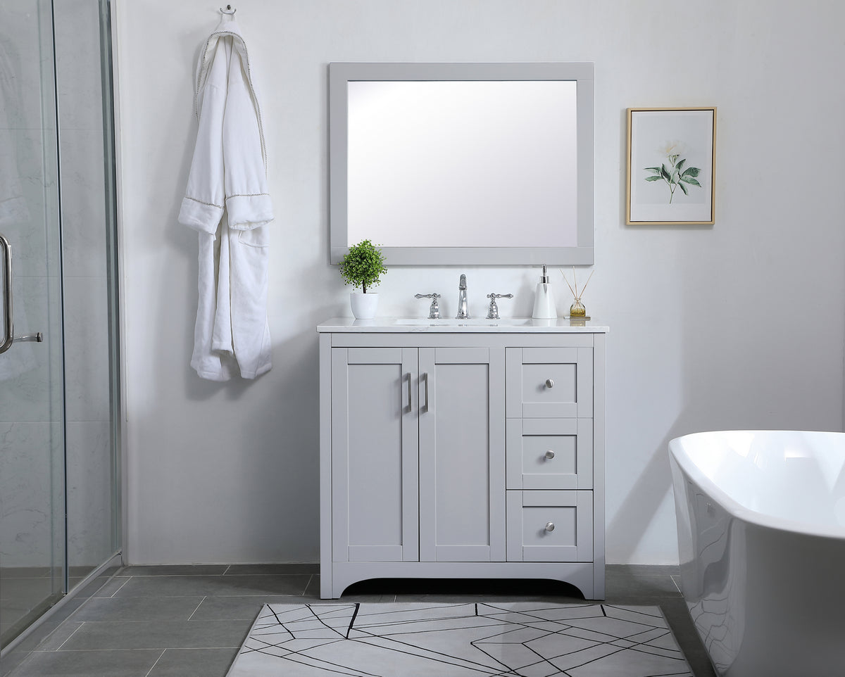 Elegant Lighting - VM22432GR - Mirror - Aqua - Grey