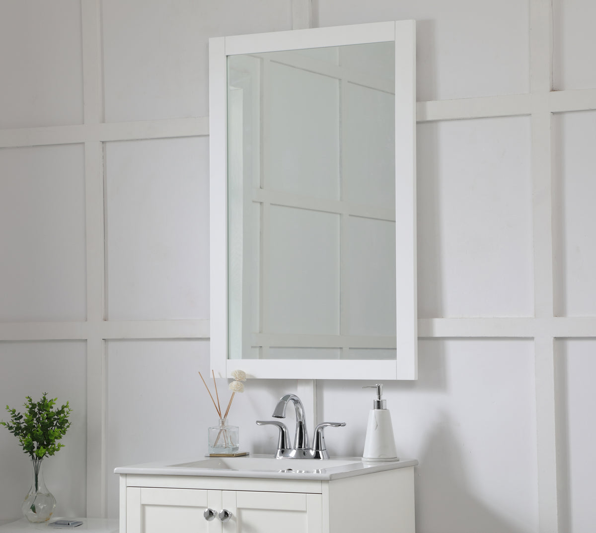 Elegant Lighting - VM22436WH - Mirror - Aqua - White