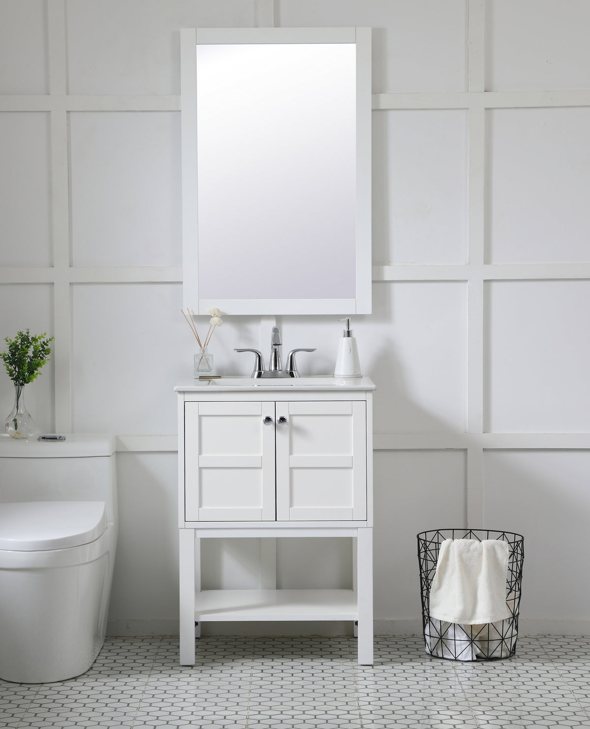 Elegant Lighting - VM22436WH - Mirror - Aqua - White