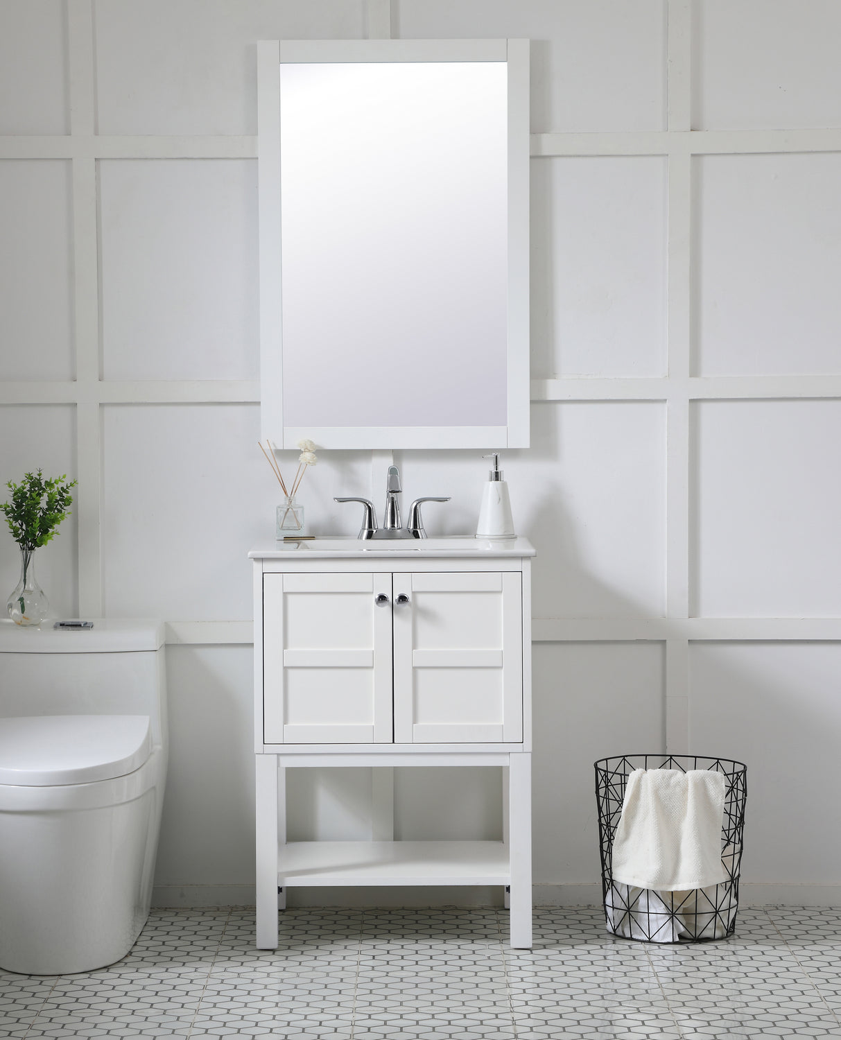 Elegant Lighting - VM22436WH - Mirror - Aqua - White