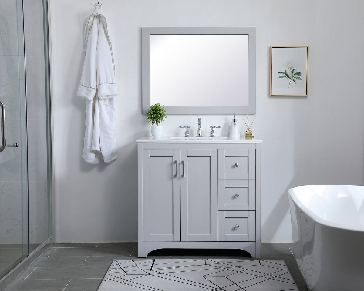 Elegant Lighting - VM22436GR - Mirror - Aqua - Grey