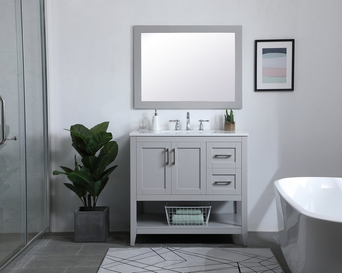 Elegant Lighting - VM23036GR - Mirror - Aqua - Grey