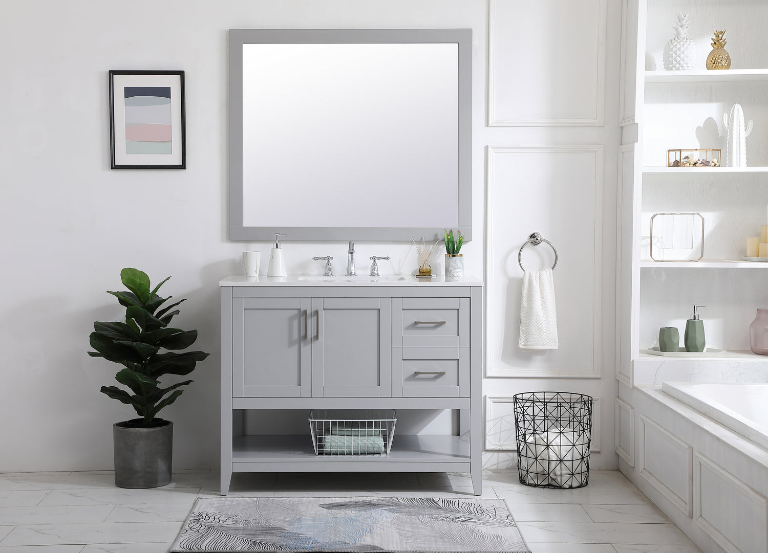 Elegant Lighting - VM24236GR - Mirror - Aqua - Grey