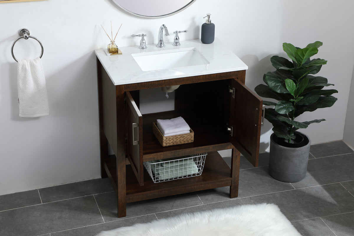 Elegant Lighting - VF16030EX - Single Bathroom Vanity - aubrey - Espresso