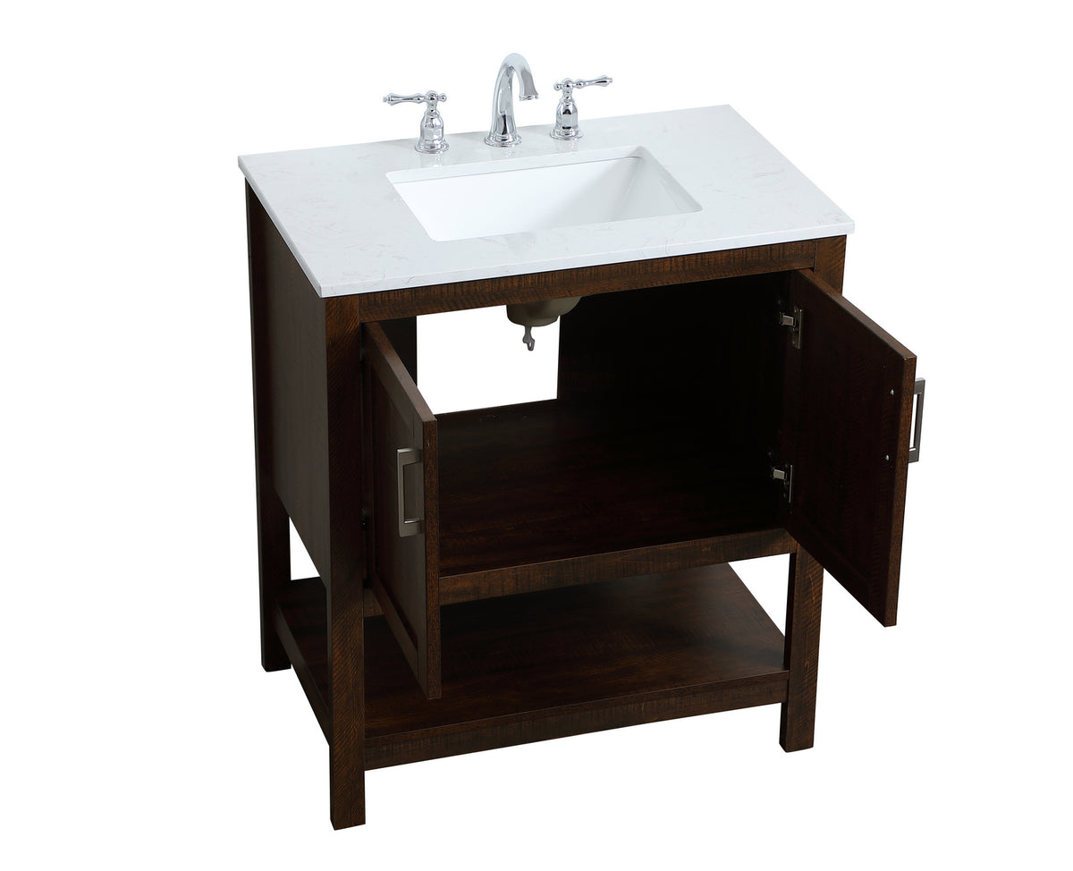 Elegant Lighting - VF16030EX - Single Bathroom Vanity - aubrey - Espresso