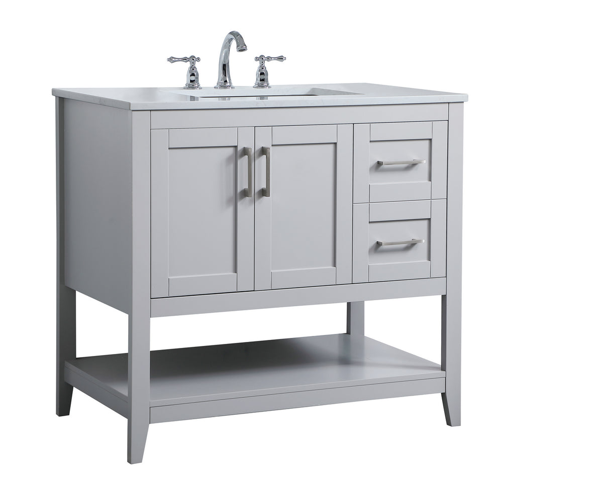 Elegant Lighting - VF16036GR - Single Bathroom Vanity - aubrey - Grey