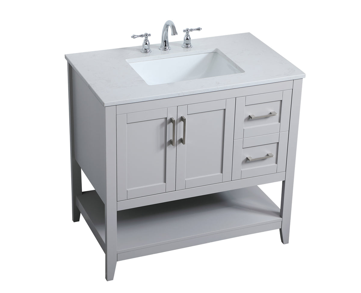 Elegant Lighting - VF16036GR - Single Bathroom Vanity - aubrey - Grey