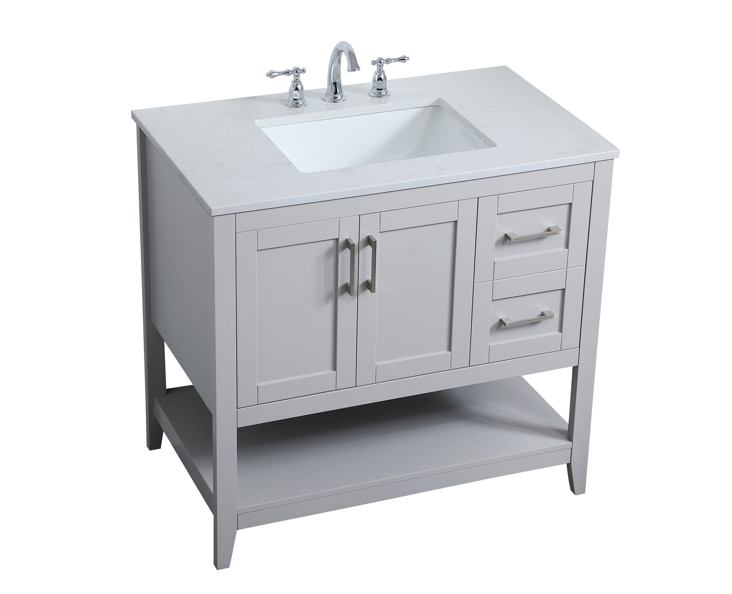 Elegant Lighting - VF16036GR - Single Bathroom Vanity - aubrey - Grey