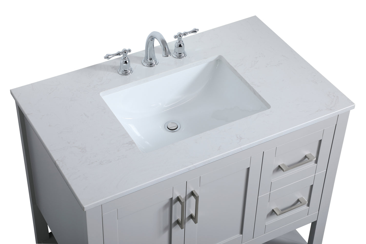 Elegant Lighting - VF16036GR - Single Bathroom Vanity - aubrey - Grey