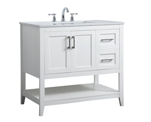 Elegant Lighting - VF16036WH - Single Bathroom Vanity - aubrey - White