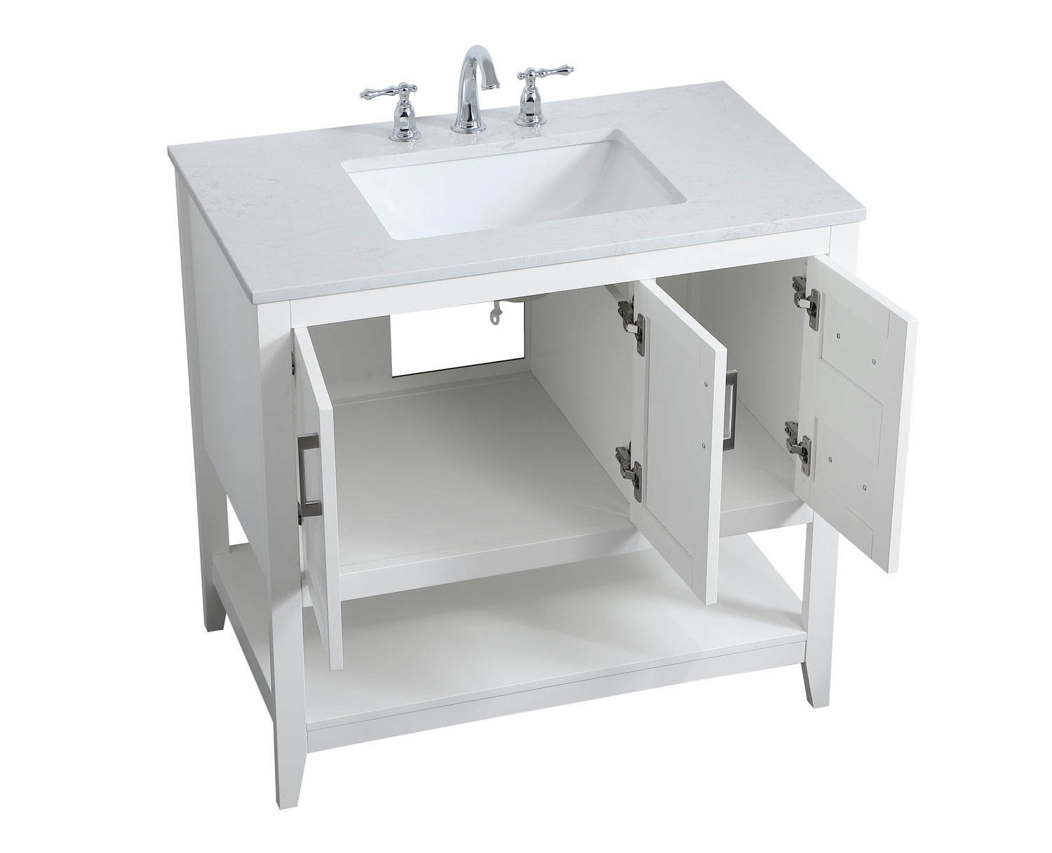 Elegant Lighting - VF16036WH - Single Bathroom Vanity - aubrey - White