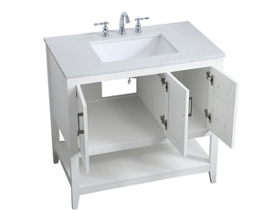 Elegant Lighting - VF16036WH - Single Bathroom Vanity - aubrey - White