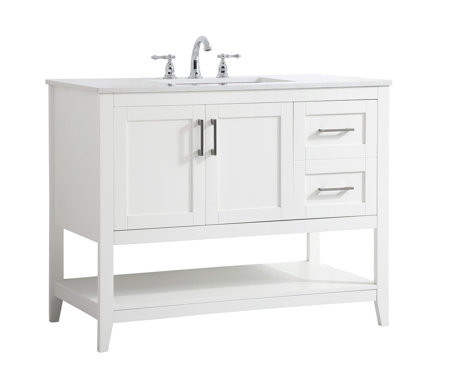 Elegant Lighting - VF16042WH - Single Bathroom Vanity - aubrey - White