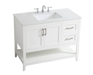 Elegant Lighting - VF16042WH - Single Bathroom Vanity - aubrey - White
