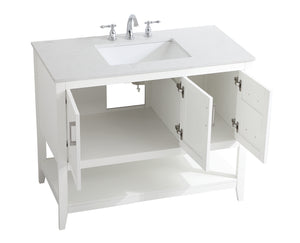 Elegant Lighting - VF16042WH - Single Bathroom Vanity - aubrey - White
